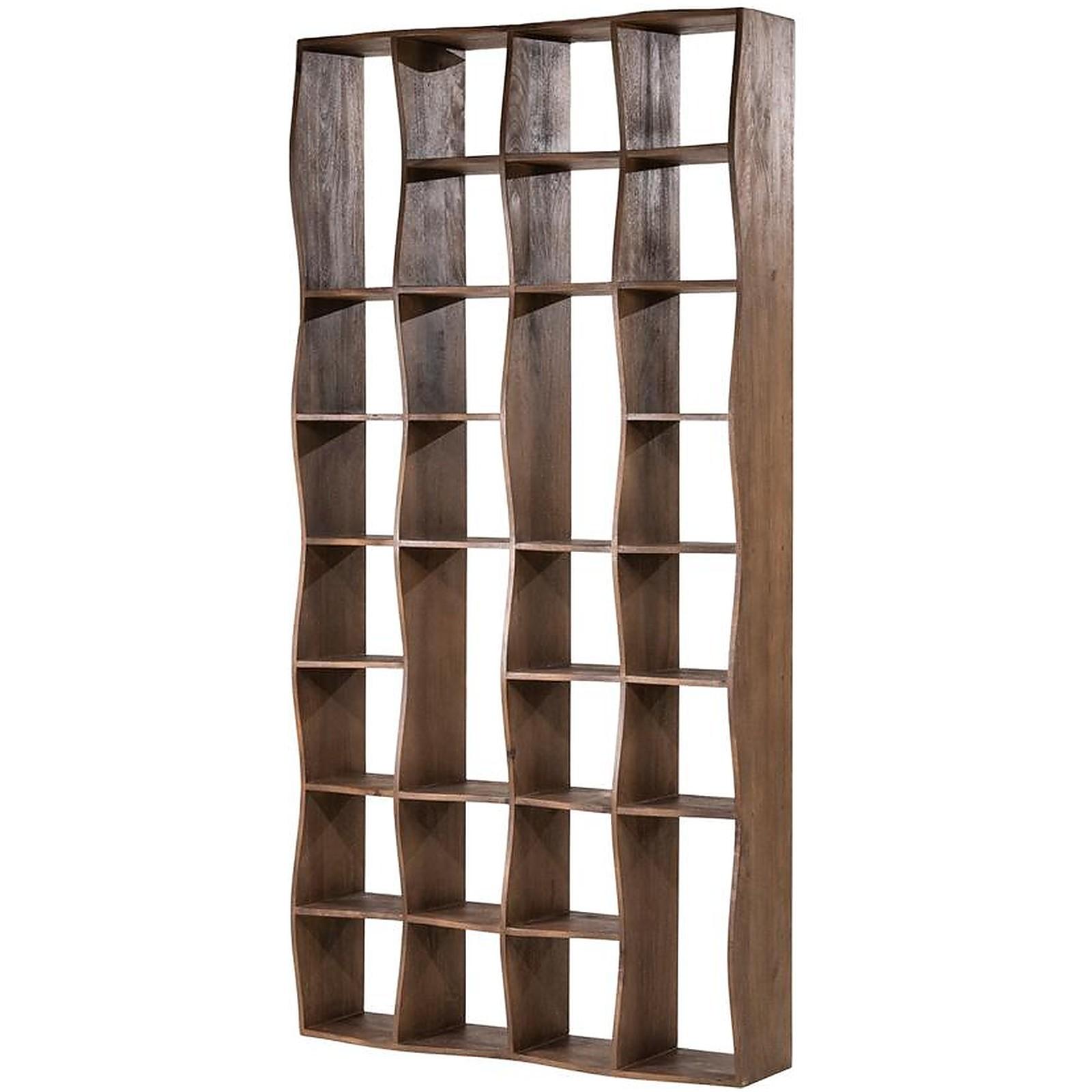 Bücherregal Jasi Wave Mangoholz braun 120x240