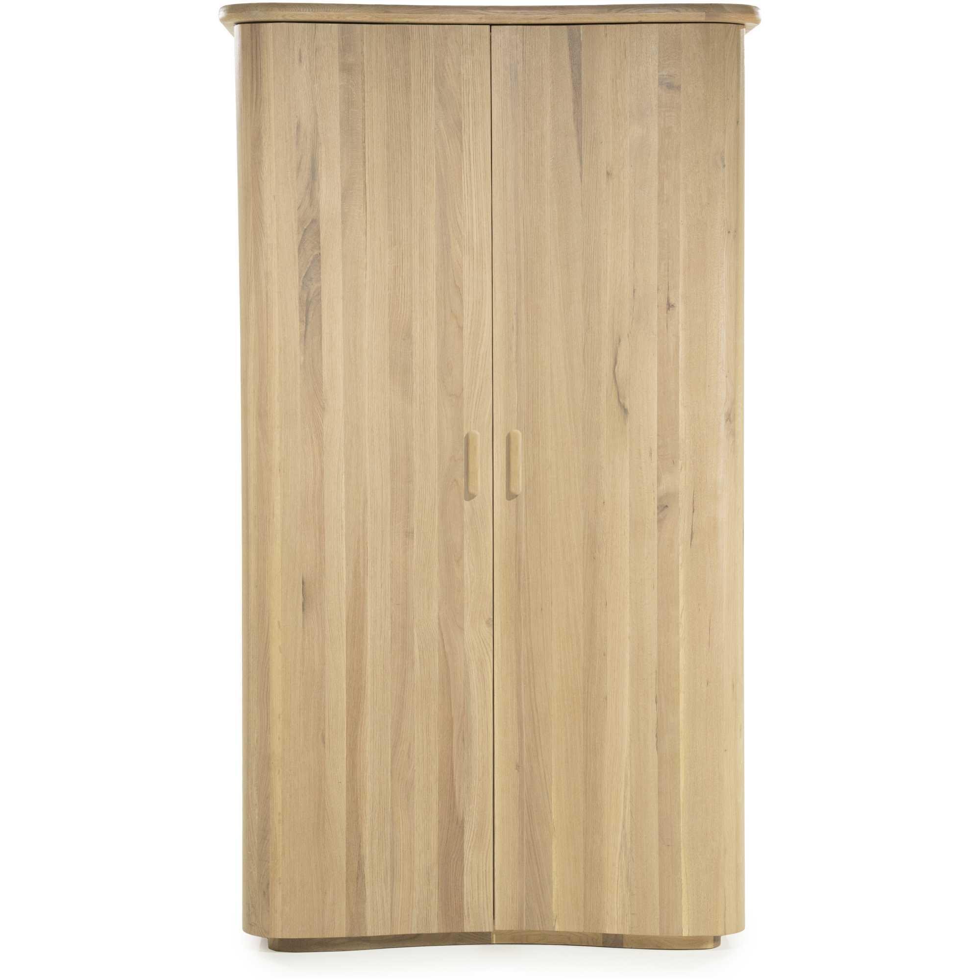 Holzschrank abgerundet Jaromir Eichenholz natur 120x210