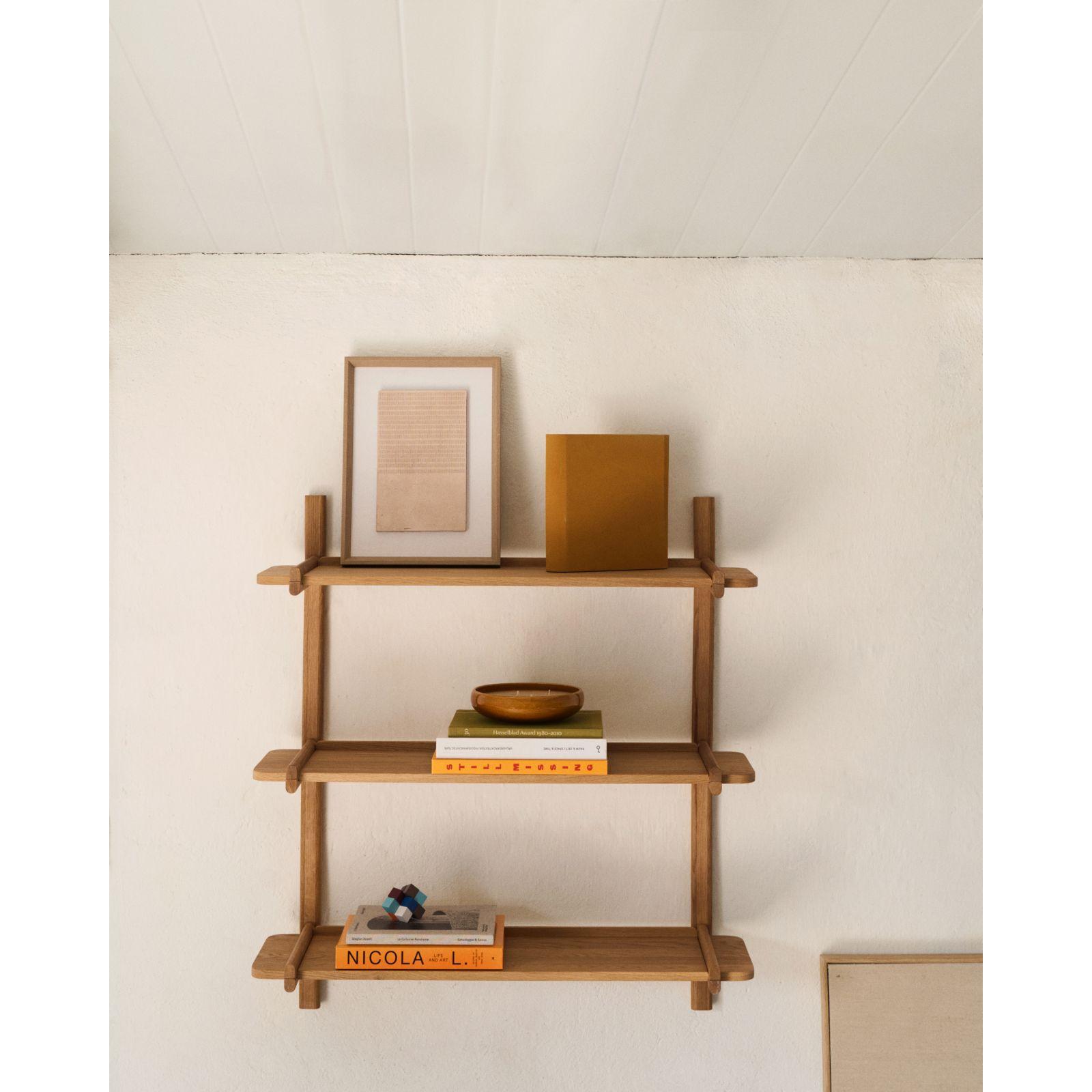 Wandregal 110 Modular Sitra Eichenholz massiv natur 3er