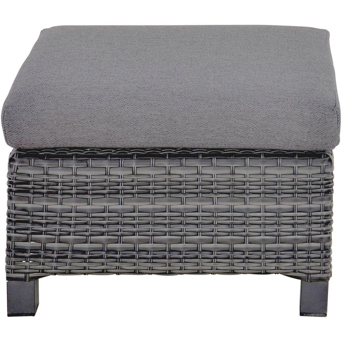 Poly Rattan Gartenlounge Hocker Parma anthrazit