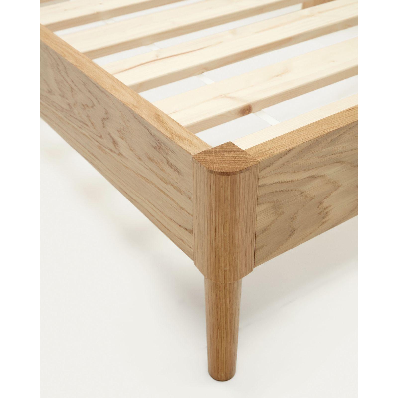 Holzbett Lenon Eichenholz natur - Grösse: 90x200