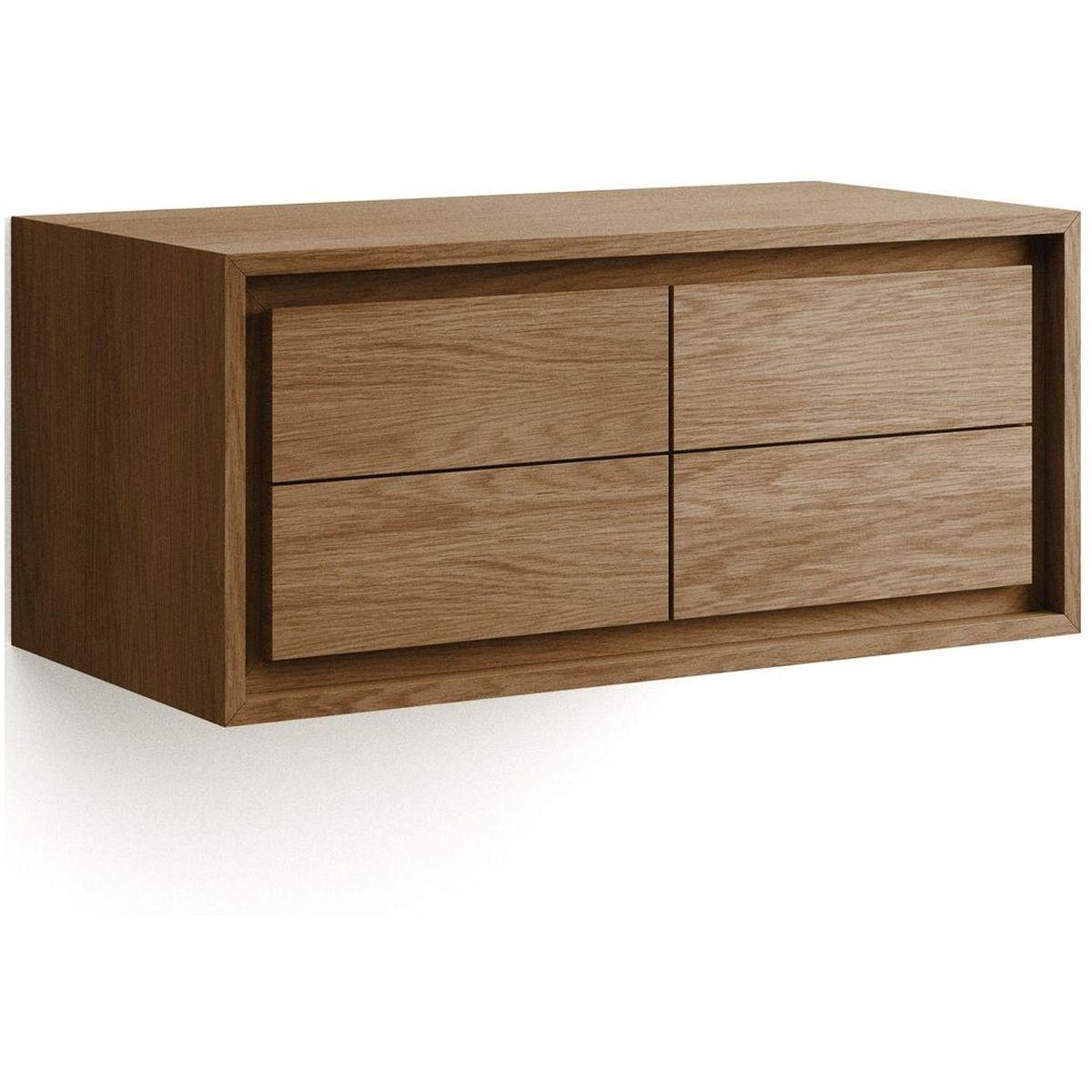 Badezimmermöbel Kenta aus massivem Teakholz mit Nussbaum Finish 60x45