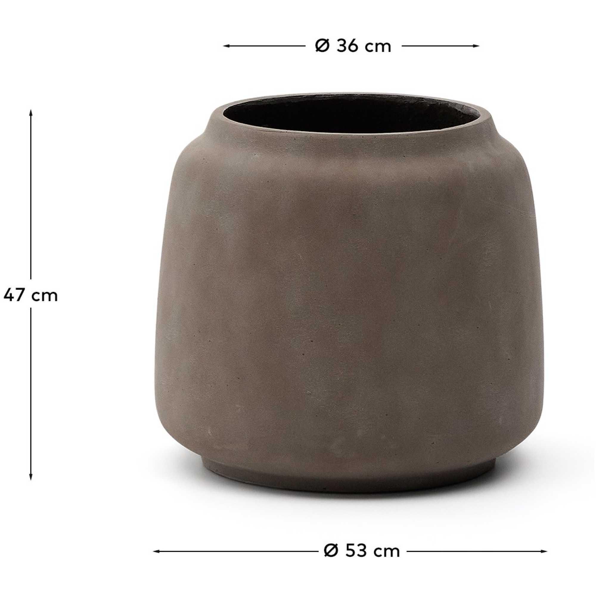Blumentopf rund Lira in Terrakottaoptik 53x35