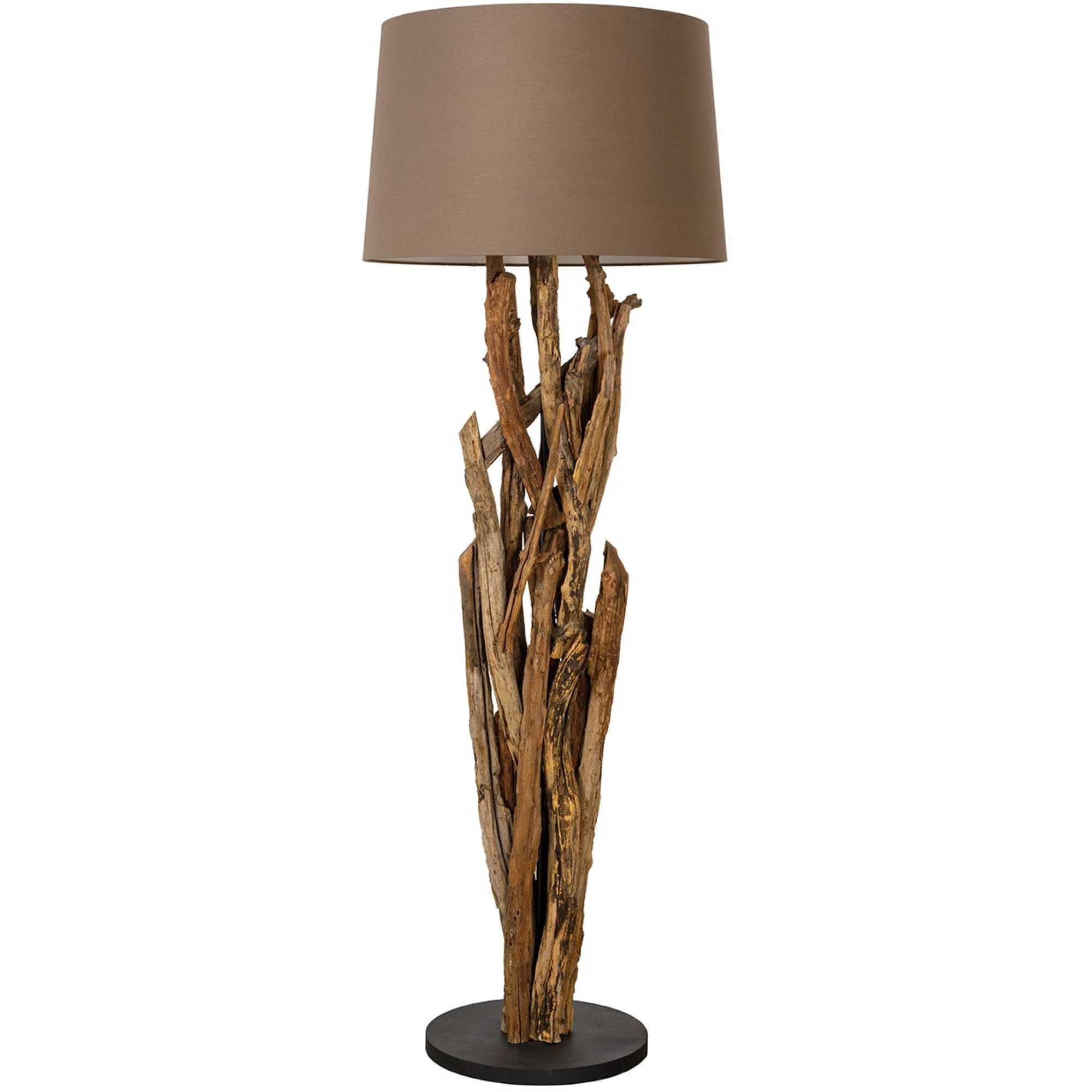 Stehlampe Äste Teakholz Unikat H150 (ohne Lampenschirm)