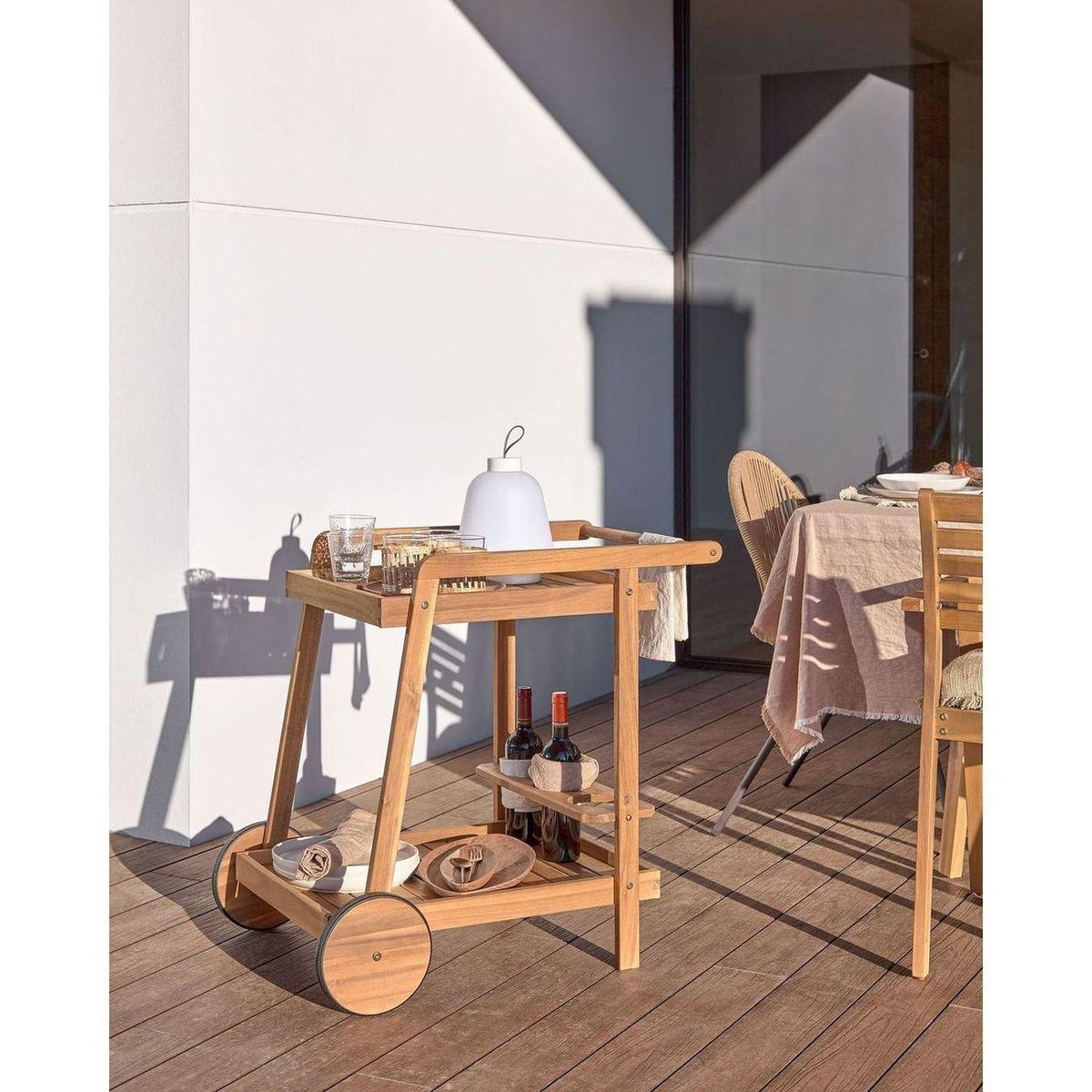 Felisa Outdoor Serviertisch aus massivem Akazienholz 100% FSC