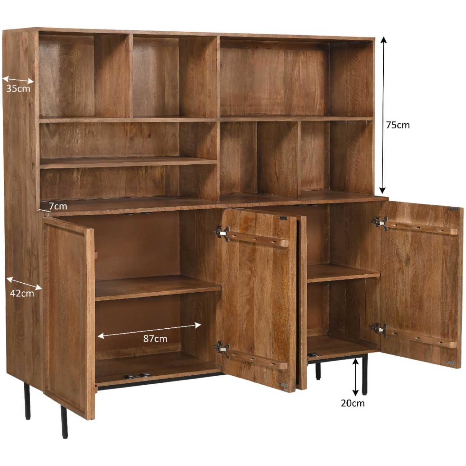 Buffetschrank Elan Mangoholz natur 180x172