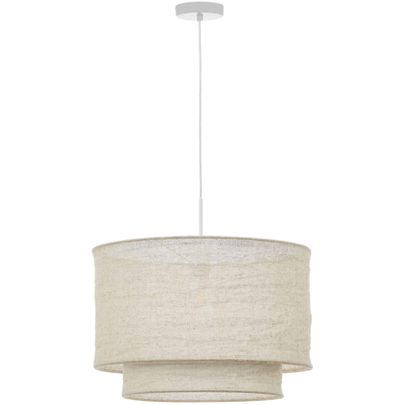 Lampenschirm für Deckenlampe Mariela Leine beige 40x40