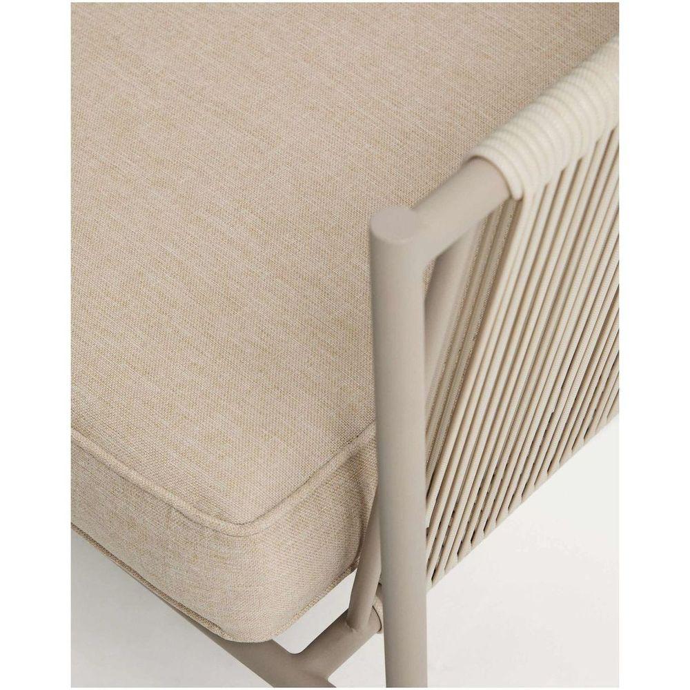 Gartensofa 2-Sitzer-Outdoor Zivia Seil ecru verzinkter Stahl taupe 178
