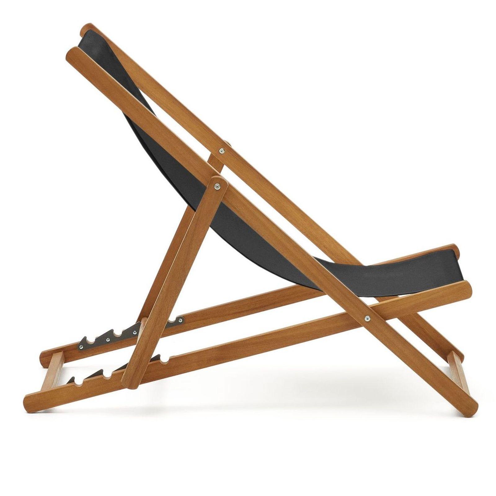 Liegestuhl Lounger schwarz (verstellbar)