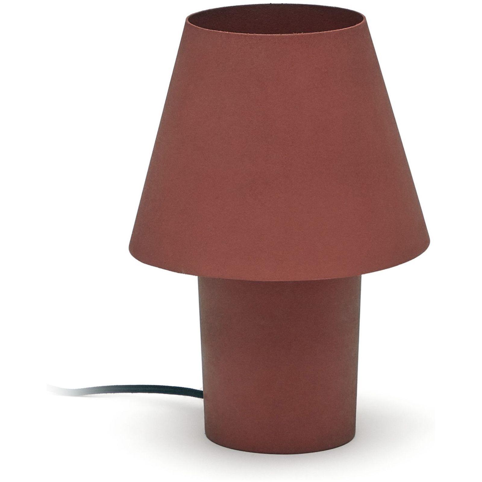 Canapost Tischlampe aus Metall mit Finish in Terrakotta