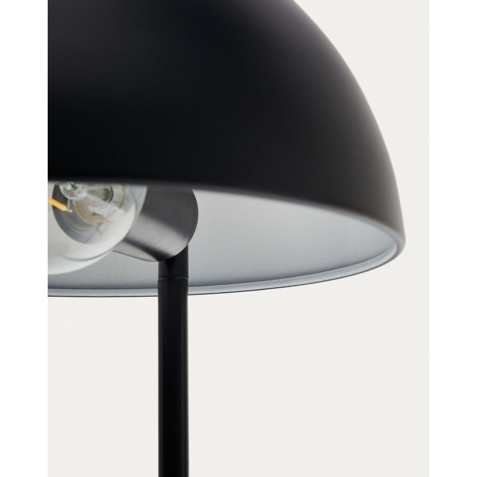 Catlar Tischlampe aus Eschenholz und Metall mit schwarzem Lackfinish