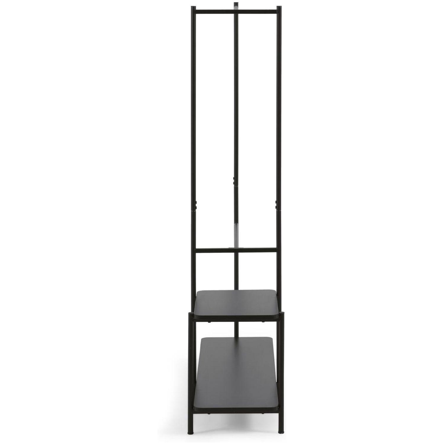 Wand-Kleiderständer Regal Gina Melaminplatte und Metallbeine 100x150