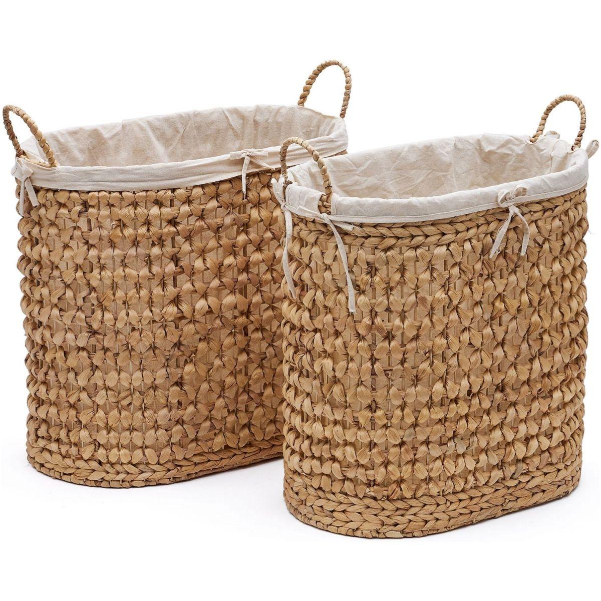 Wäschekörb Tressa Rattan natur (2er-Set)