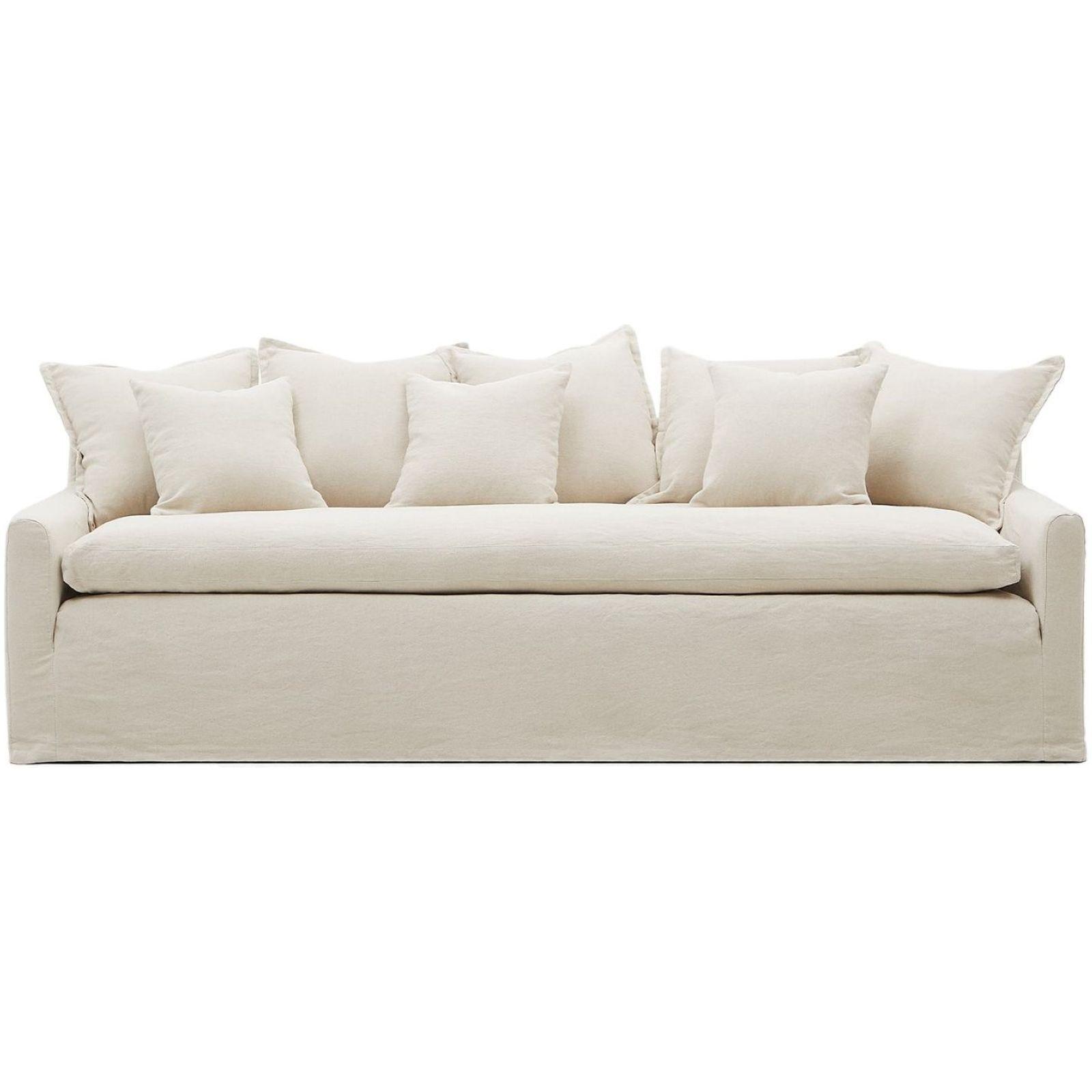 Ersatzbezug Sofa Zenira 3-Sitzer-Sofa Leinen beige 230