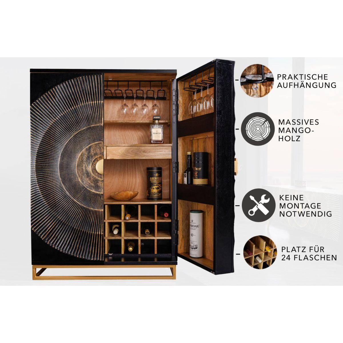 Barschrank Himalaya Mangoholz 95x141