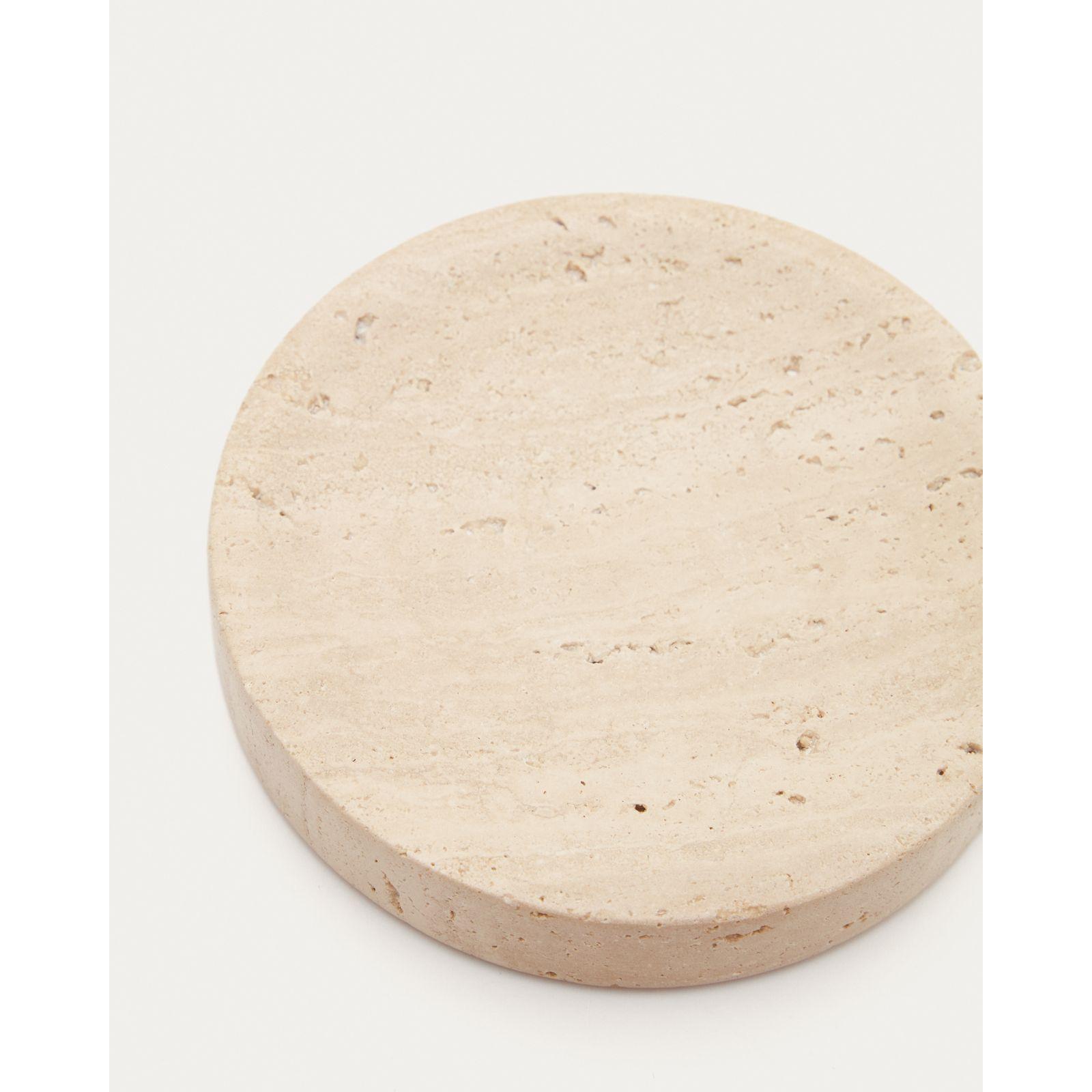 Macre Seifenschale aus Travertin in Beige
