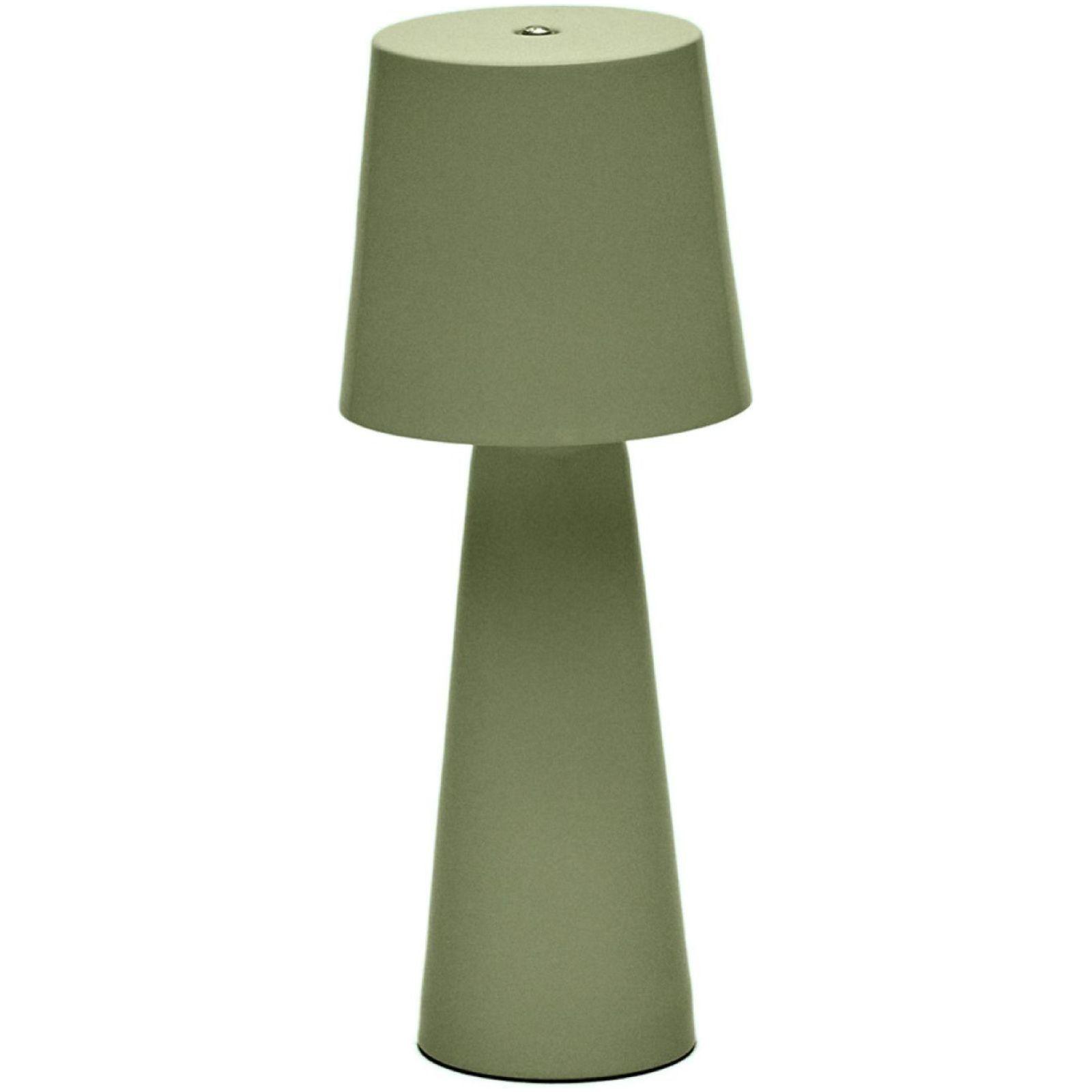Arenys Outdoor Tischlampe klein aus Metall mit grünem Lackfinish LED
