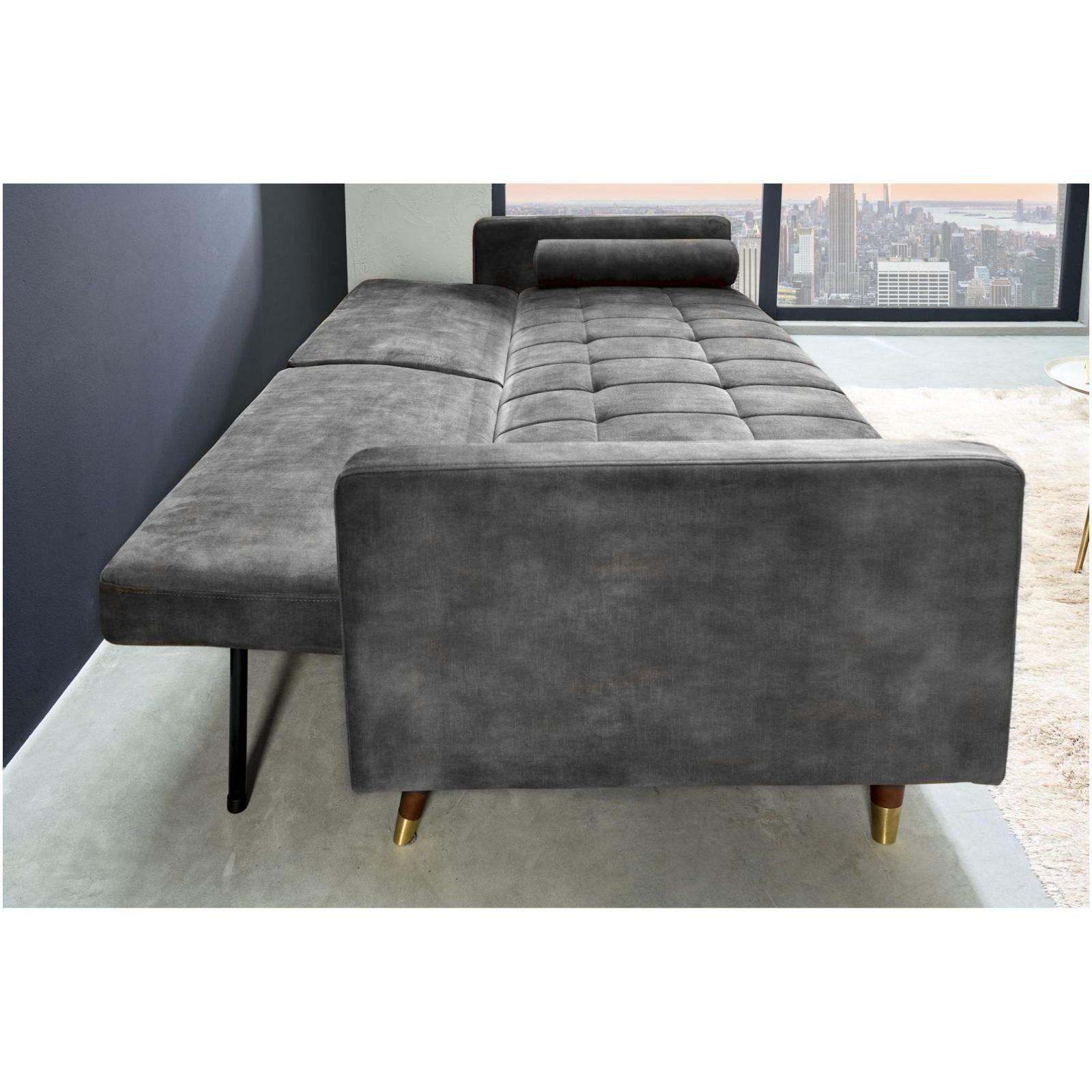 Bettsofa Cona Velours grau 195