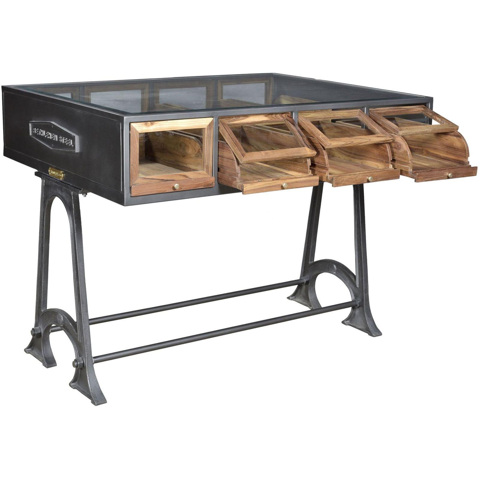 Präsentationstisch Teak Industrial 132