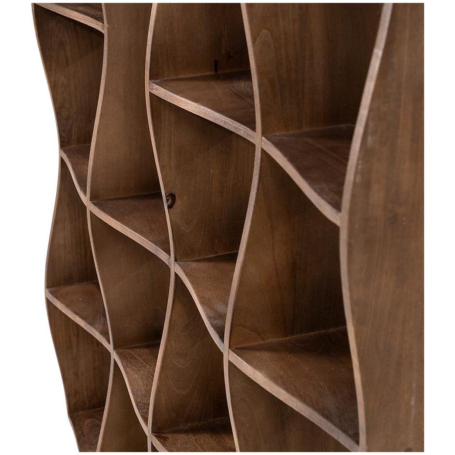 Bücherregal Jasi Wave Mangoholz braun 120x240