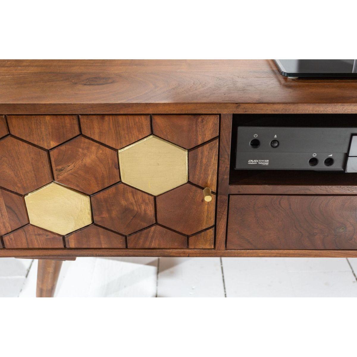 TV Board Beehive I 140cm Akazie