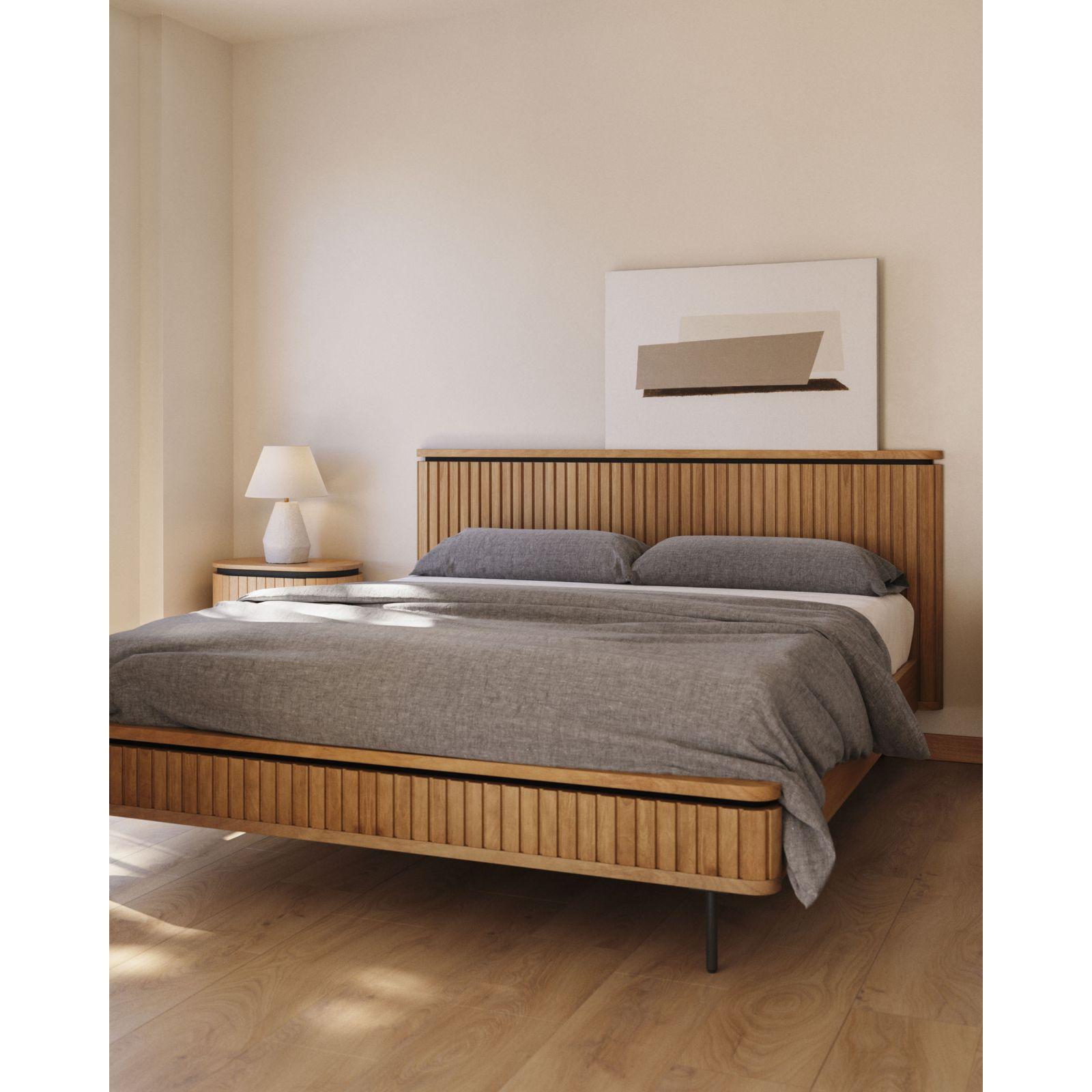Holzbett Licia Mangoholz natur 160x200