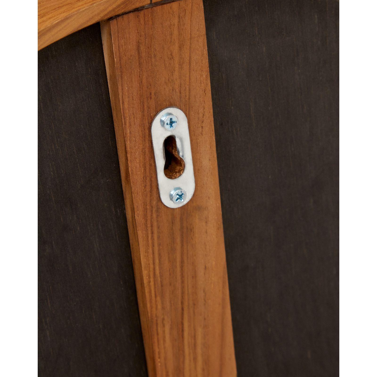 Wandspiegel oval Magda aus massivem Teakholz natur 40x60