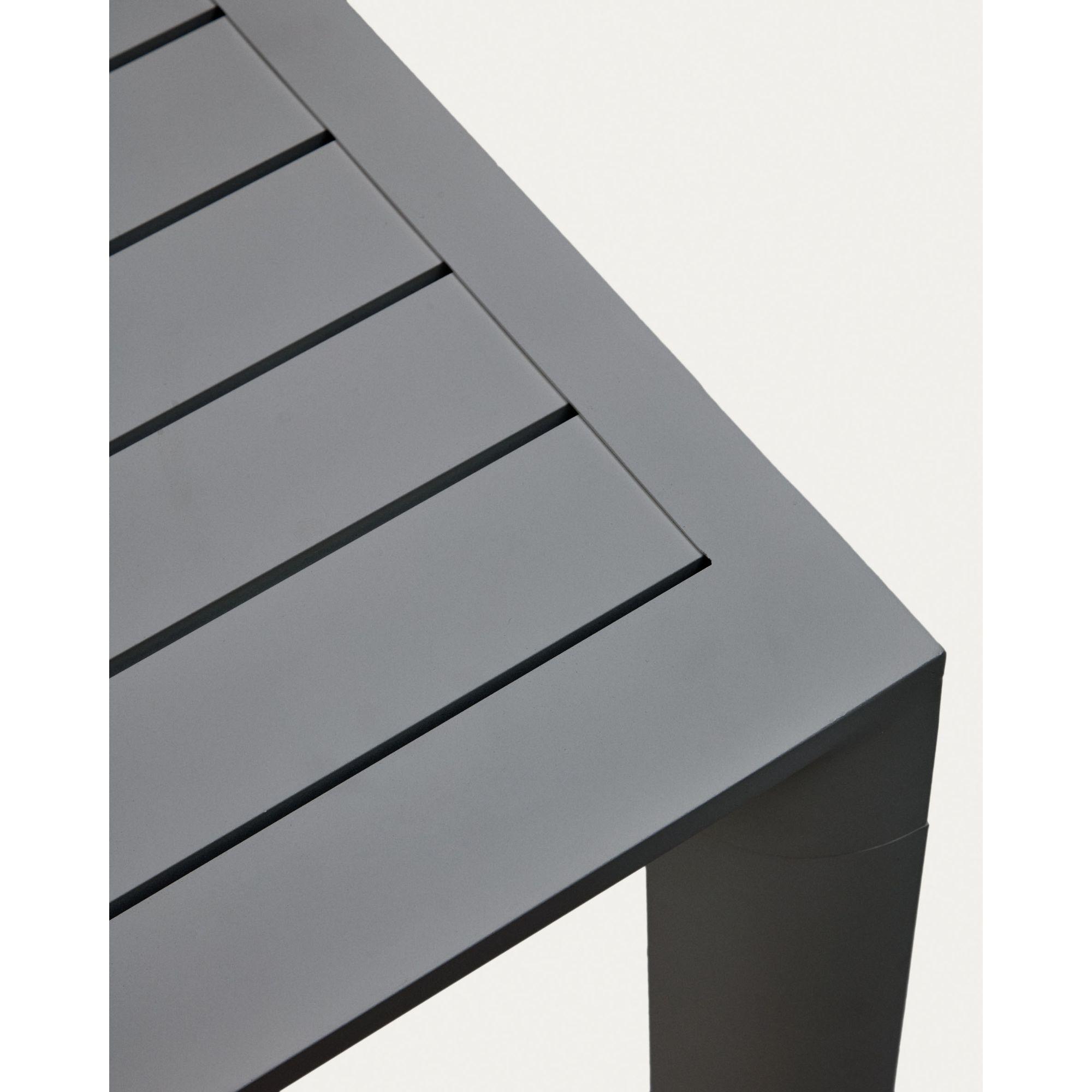 Gartentisch quadratisch Culip Aluminium grau 77x77