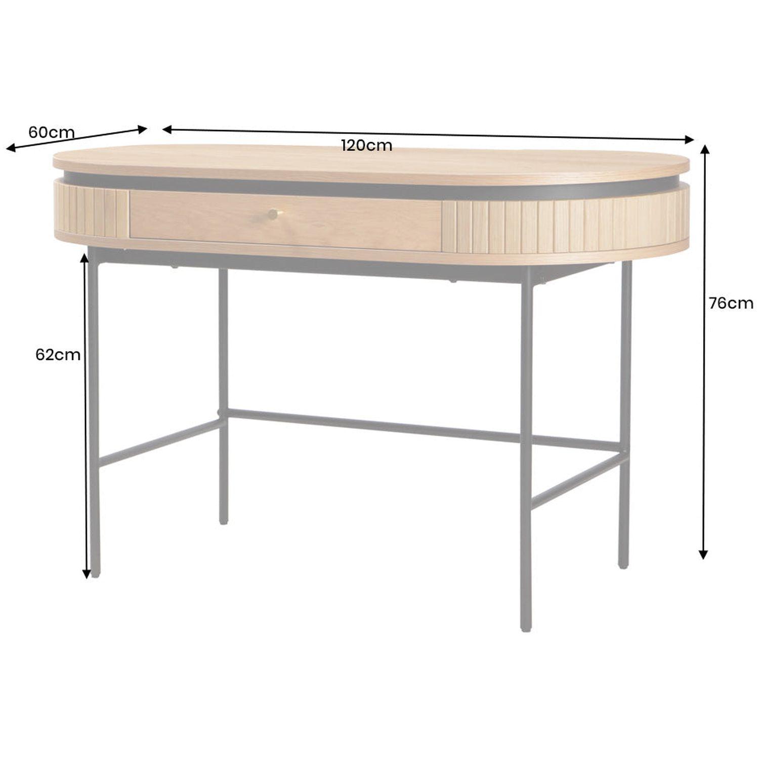 Schreibtisch Barcelona Studio Eichenholzfurnier natur 120
