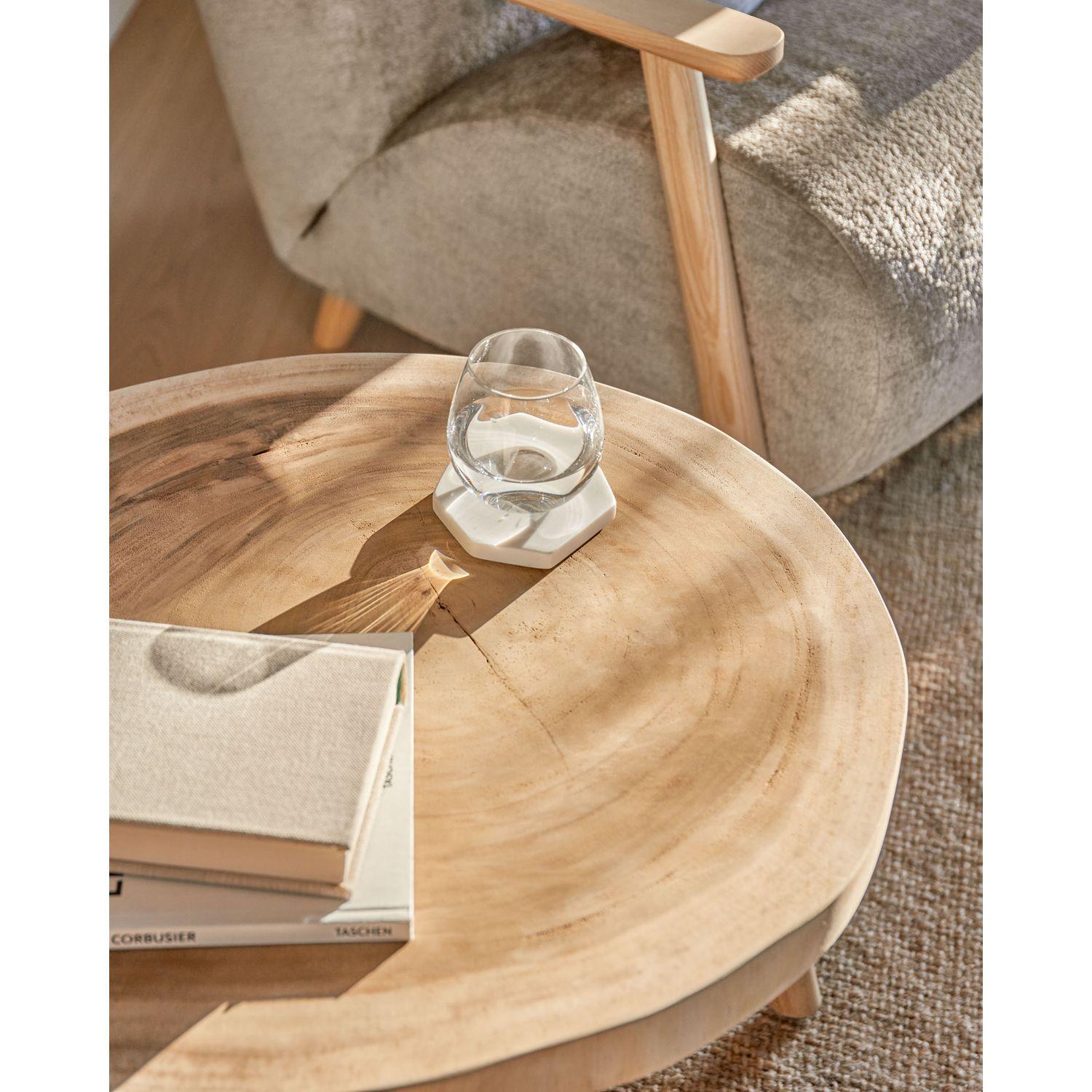 Couchtisch Baumstamm Mungurholz natur 65x65