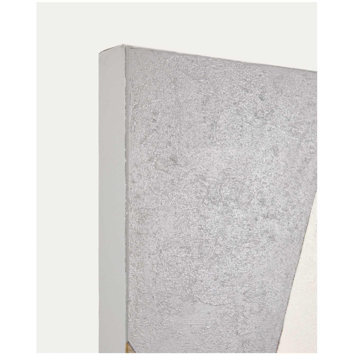 Abstrakte Leinwand Marvilo Grau und Senfgelb 120x200