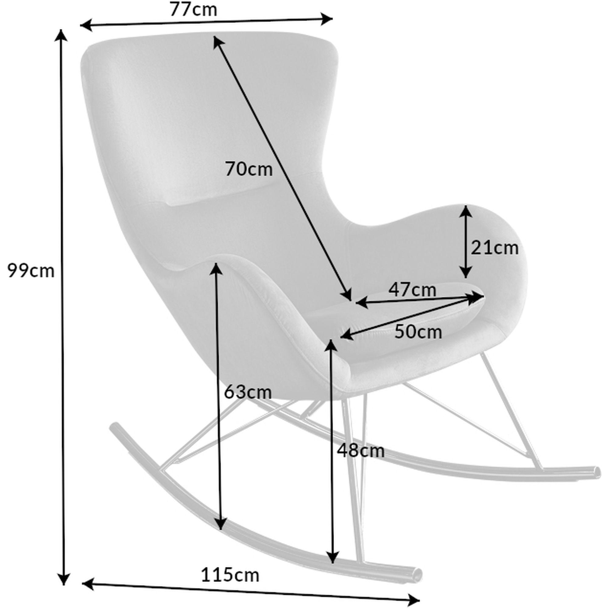 Schaukelsessel Schaukelstuhl Norway Swing Samt grau