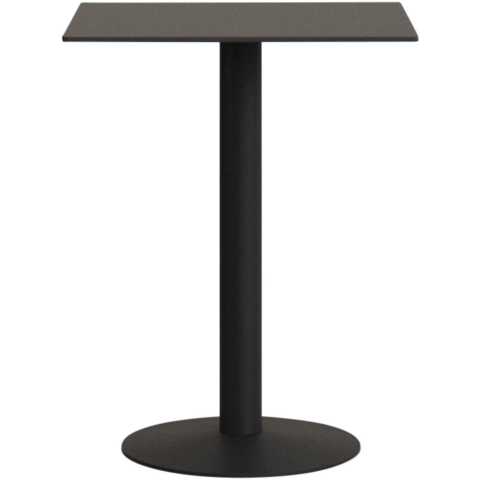 Garten Bartisch quadratisch Outdoor Esilda HPL-Platte schwarz Gestell Metall schwarz 60x60