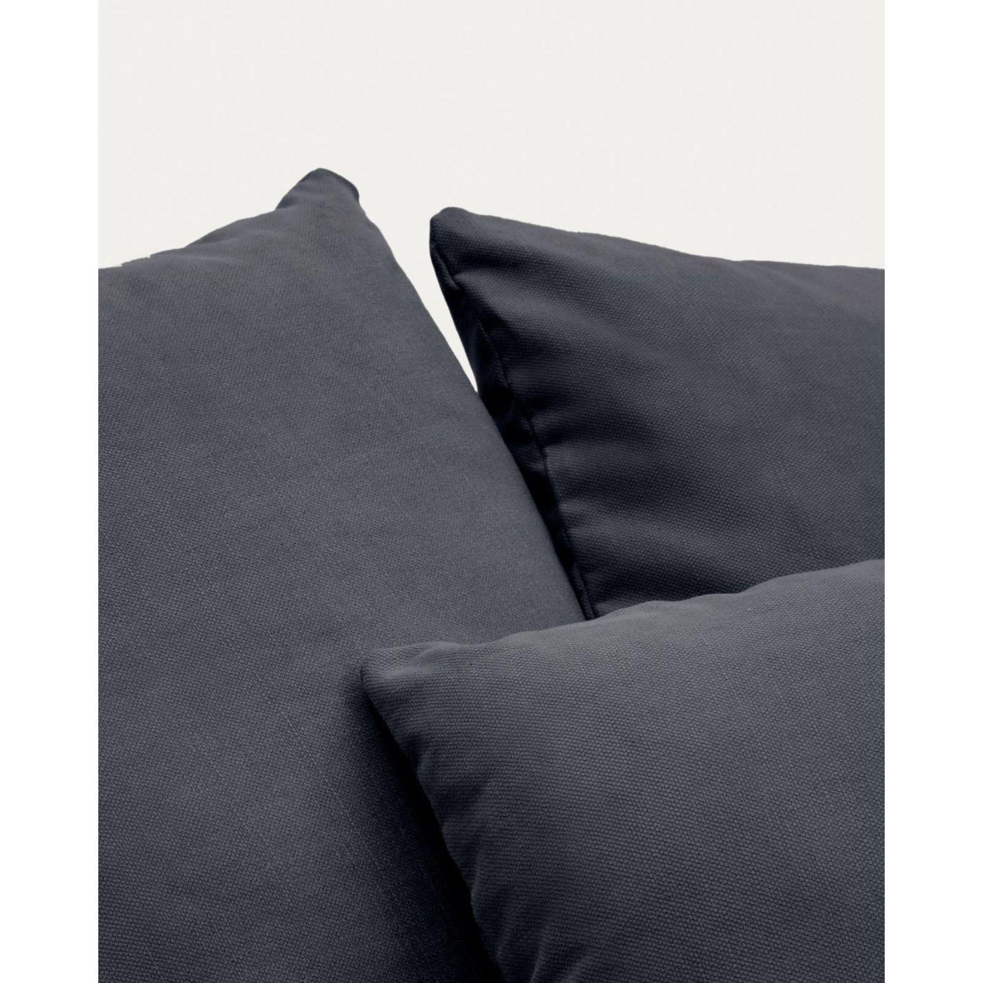 Bezug für Nora Loveseat Sessel aus Leinen und Baumwolle anthrazitgrau