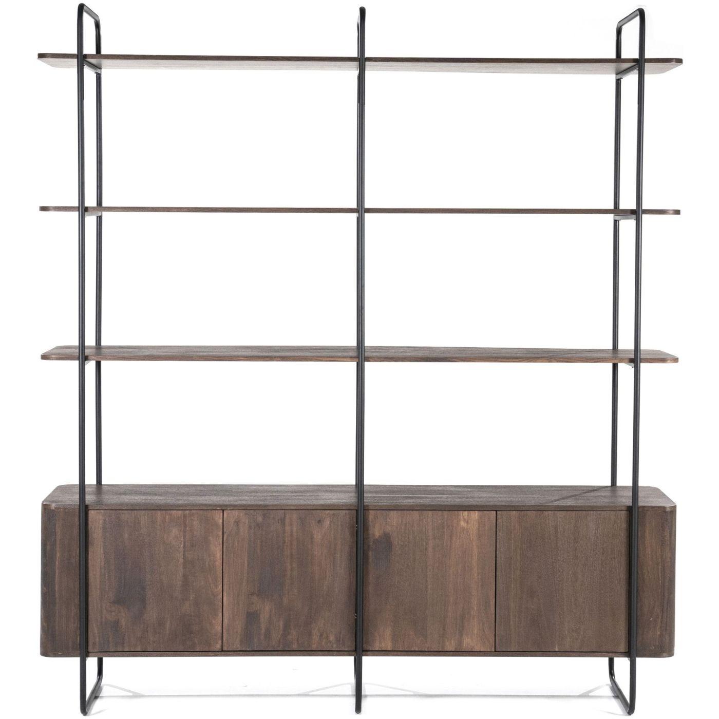 Bücherregal Charles Mangoholz braun 190x210