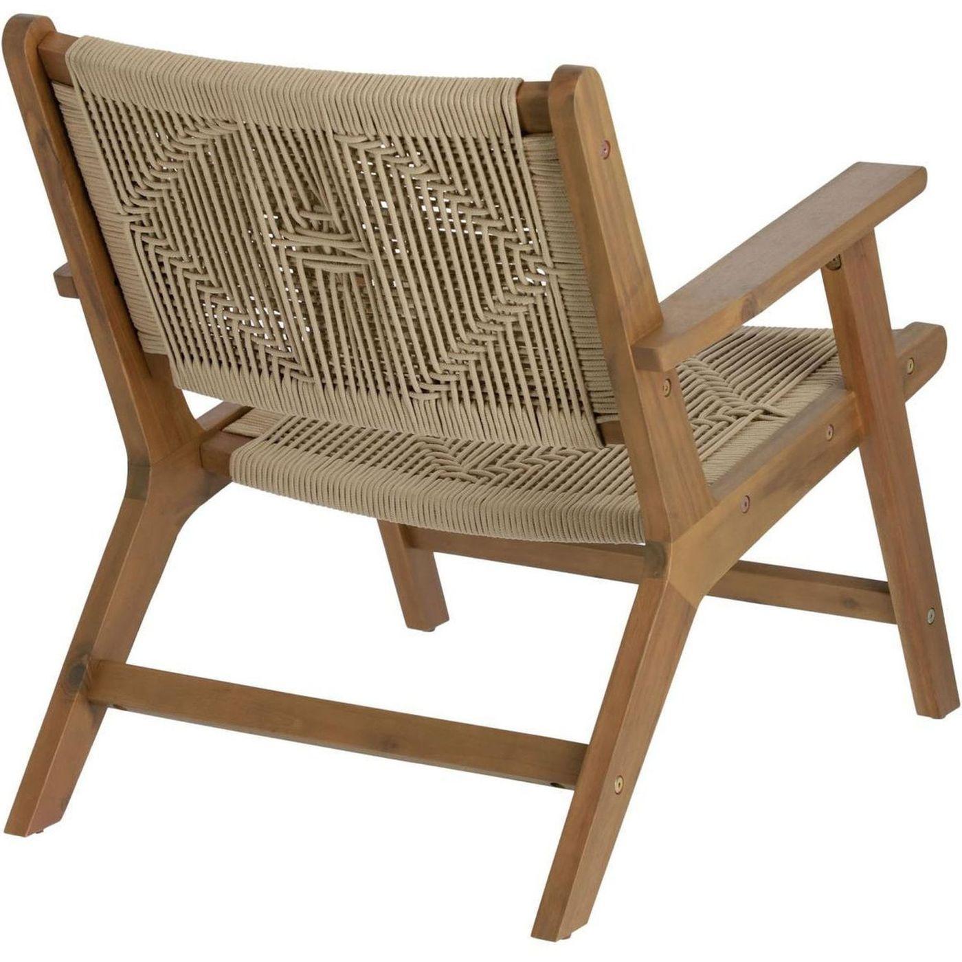 Holzsessel Geralda Geflecht Akazienholz FSC dunkel