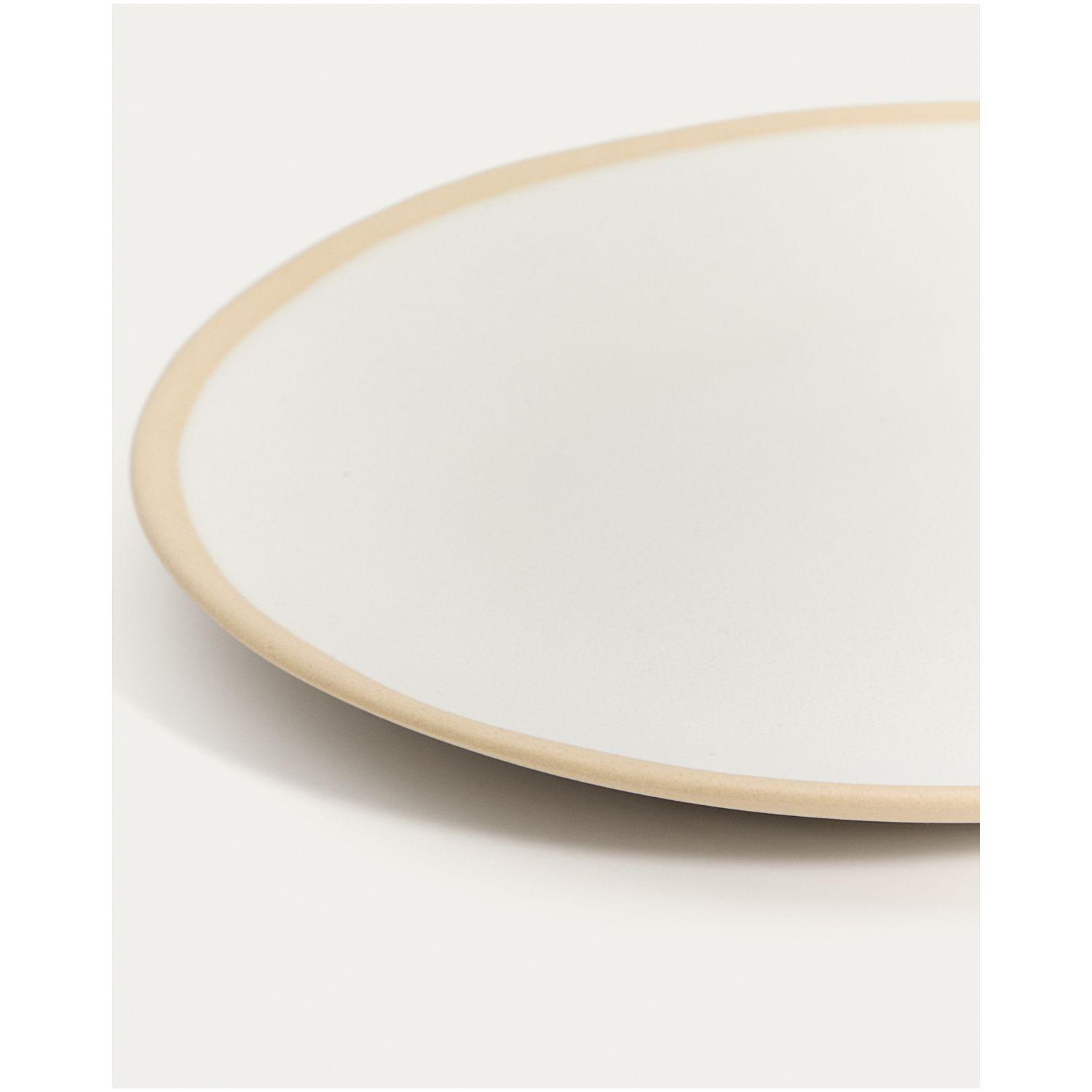 Dessertteller Azir aus Keramik in Beige