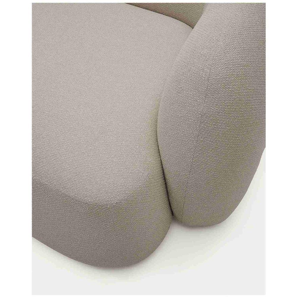 2-Sitzer-Modularsofa Martina mit Chenille und Chaiselongue links in Steinton 230 cm