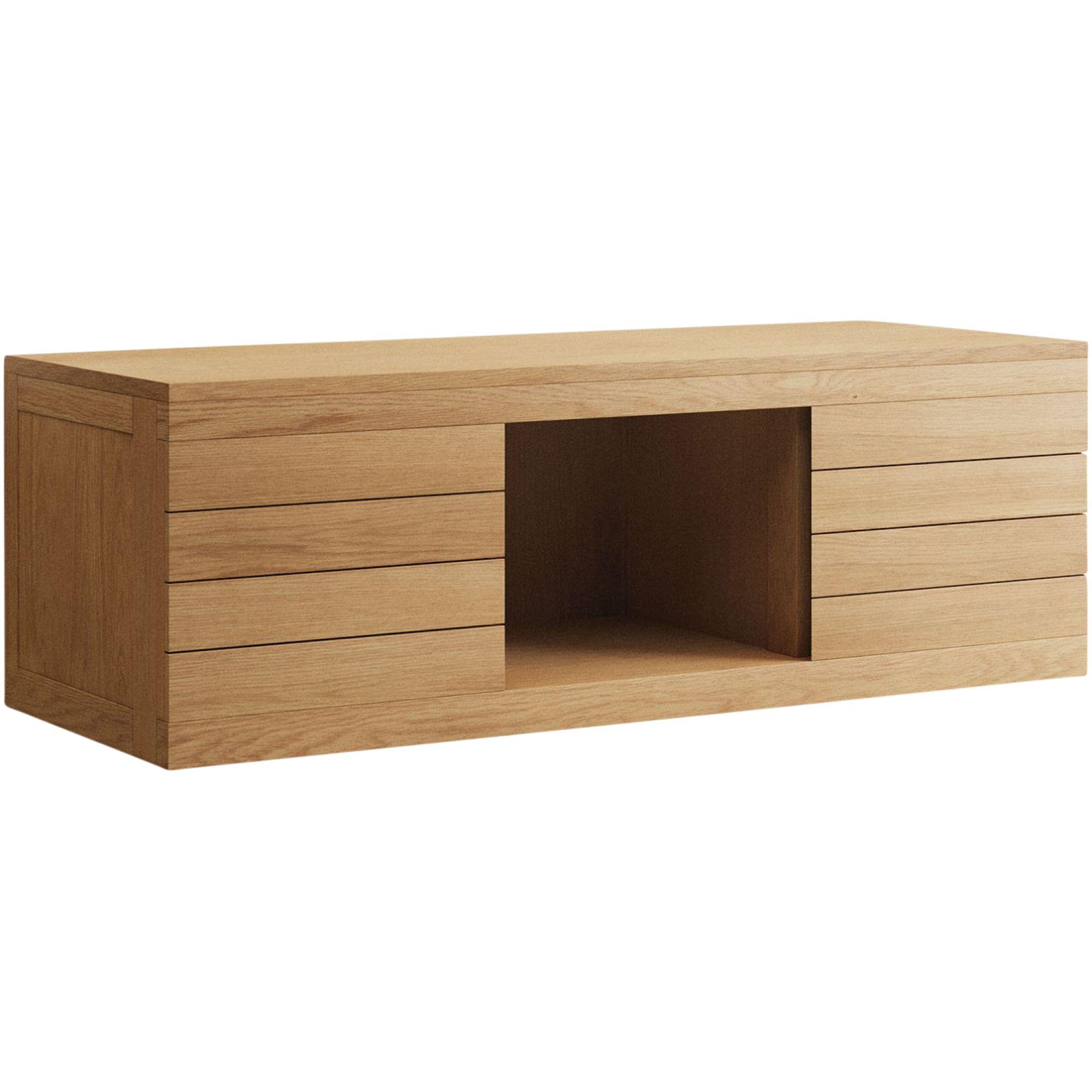 Badezimmermöbel Yenit aus massivem Teakholz natur 120x45