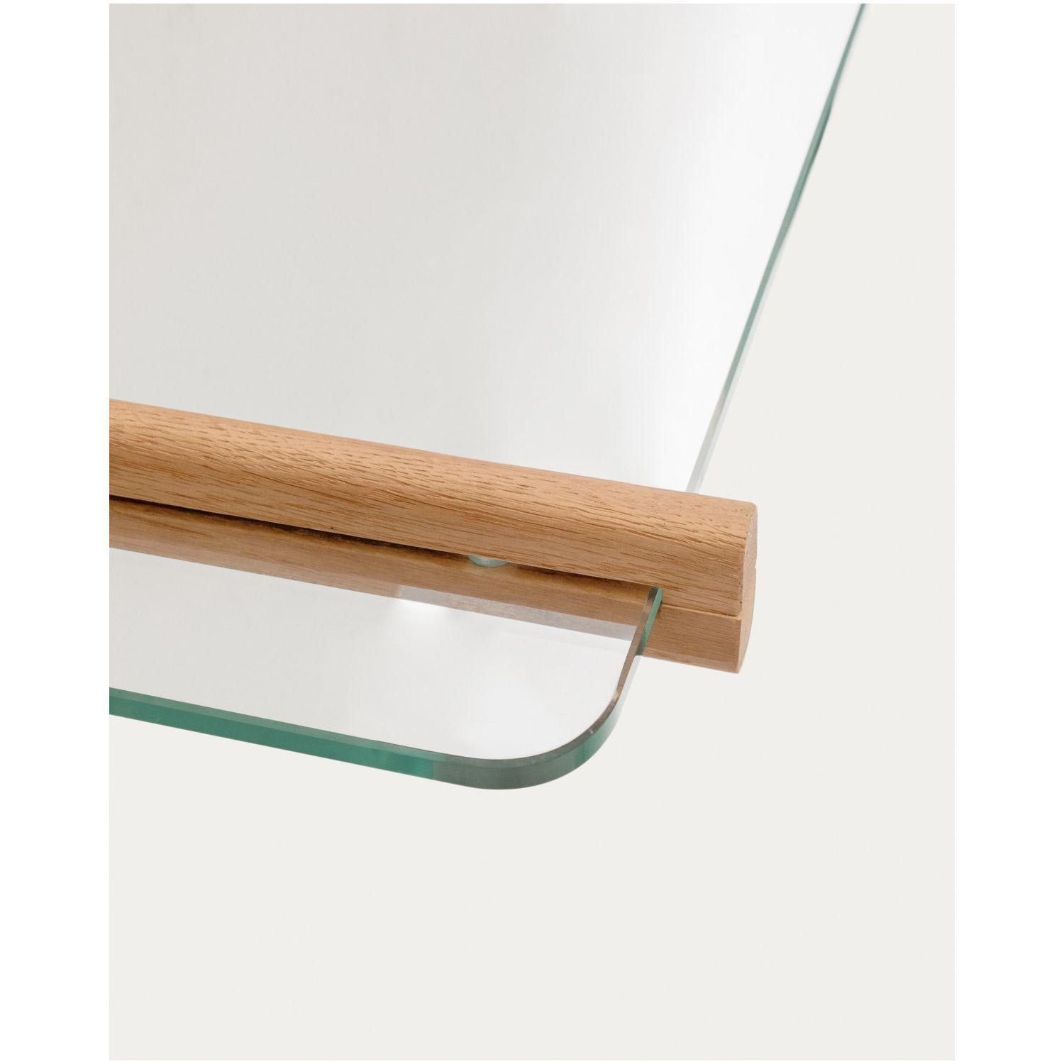 Wandregal 110 Modular Sitra Eichenholz massiv natur Glas 1er