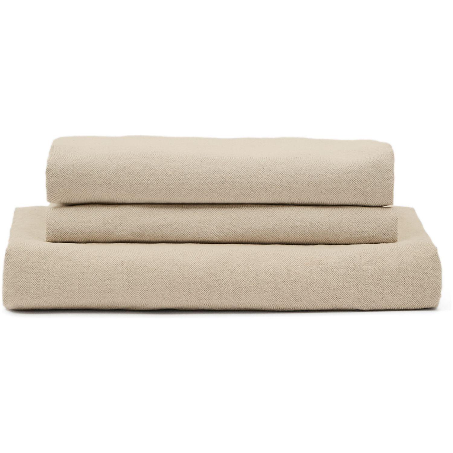 Bezug für Nora Sofa 240 aus Leinen und Baumwolle taupe