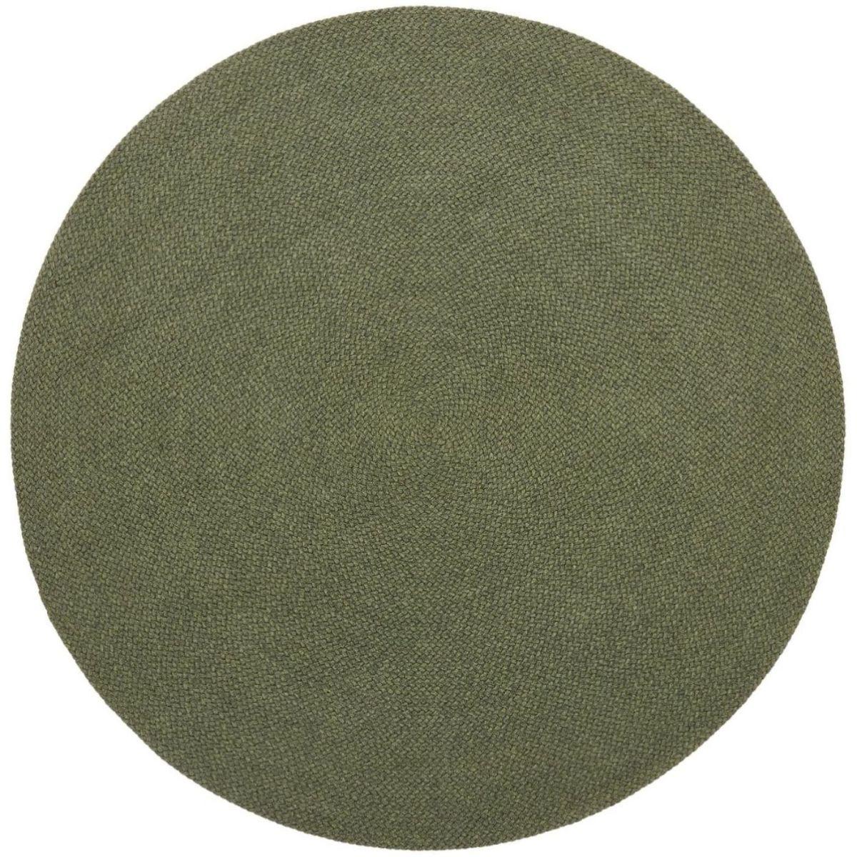 Gartenteppich rund Despas aus synthetischen Fasern grün 200x200