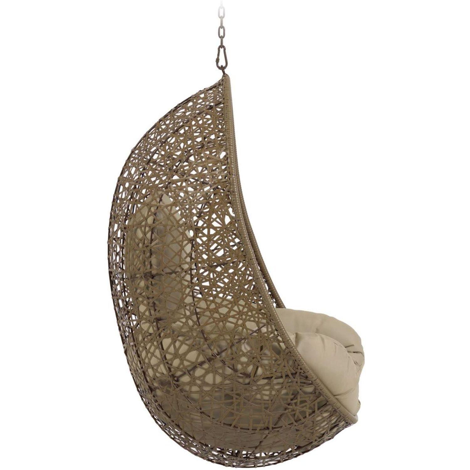 Garten Hängesessel Florence Poly Rattan braun