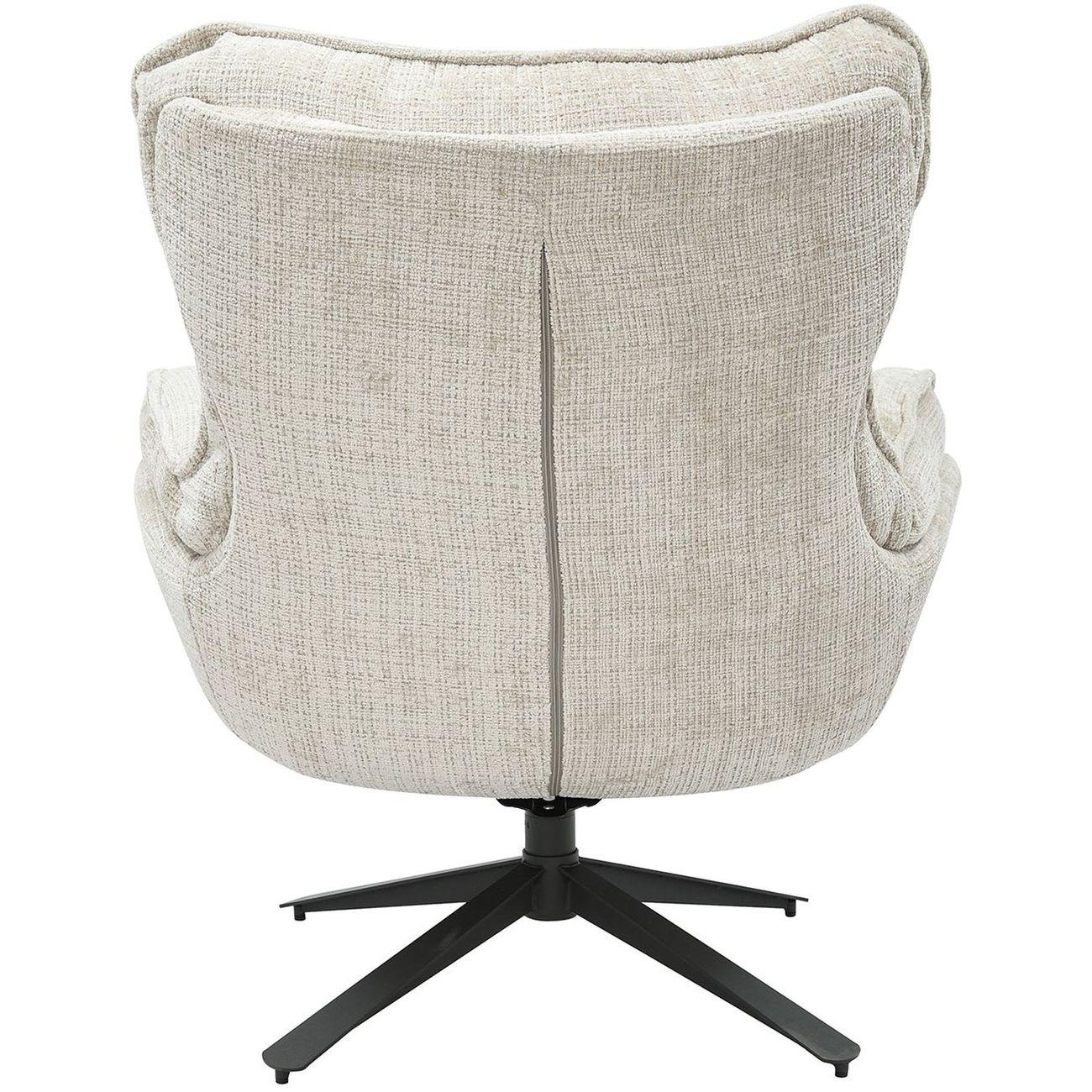 Relaxsessel drehbar Heaven Stoff beige Metall schwarz