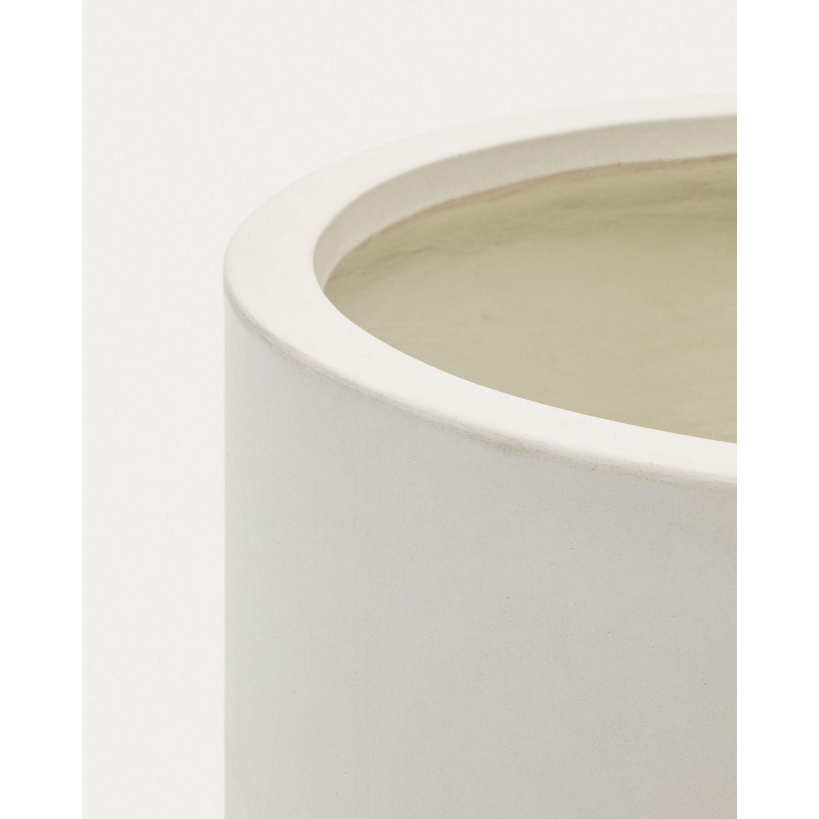 Blumentopf Aiguablava aus Zement in weiss matt 52x52