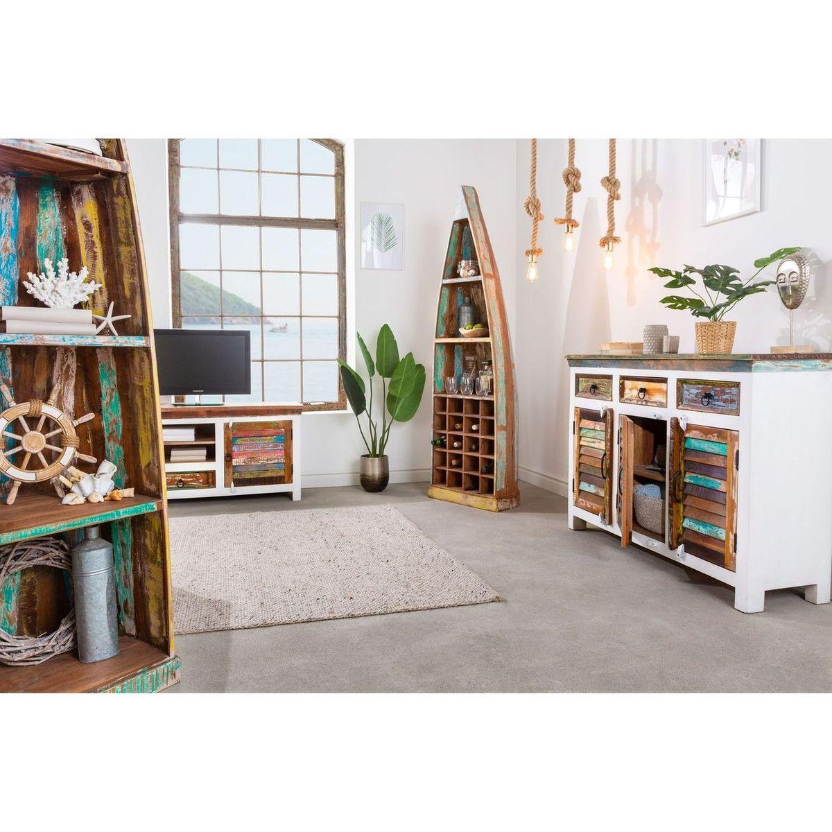 Unikates Weinregal Boot Mumbai Recyclingholz 190