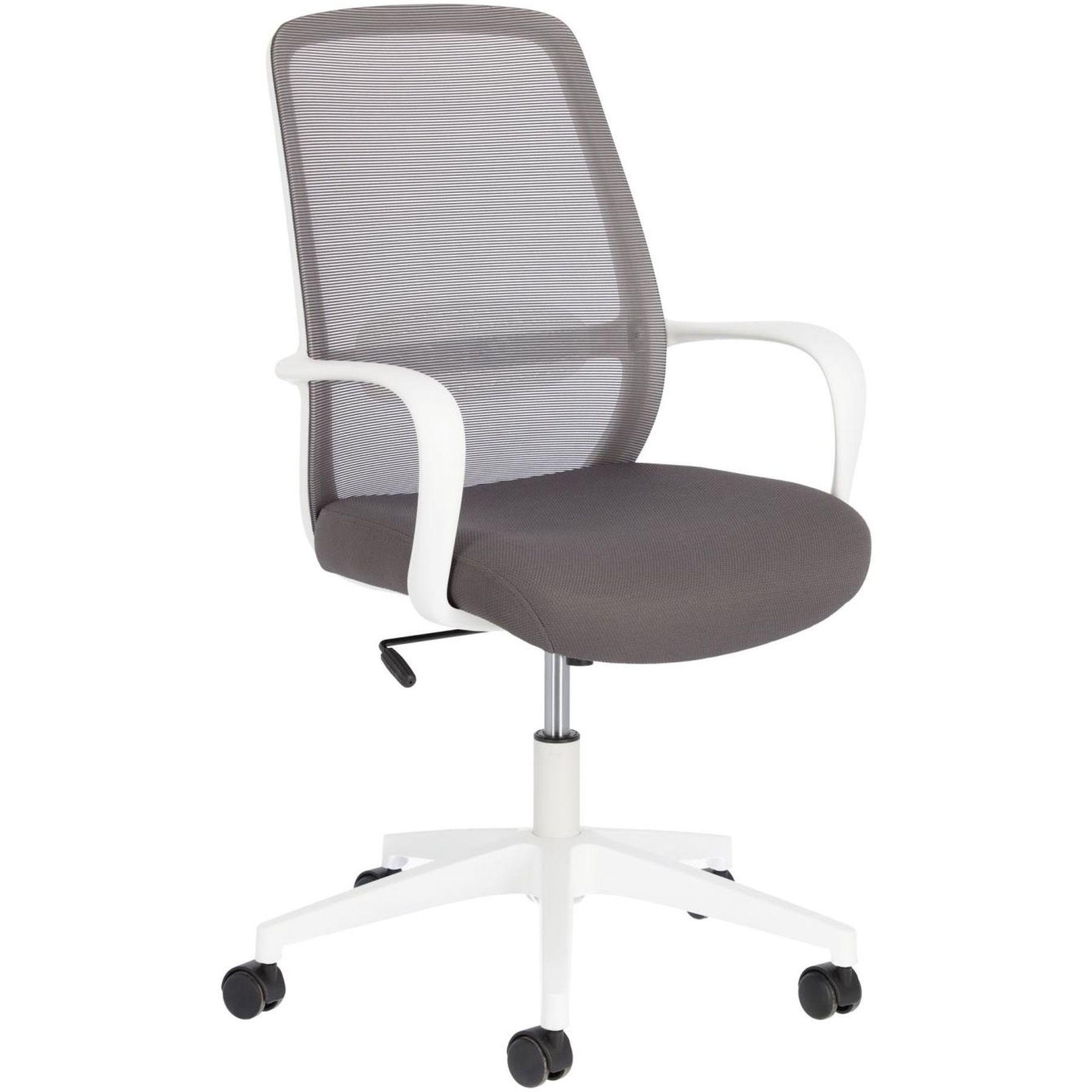 Bürodrehstuhl Melva grau weiss