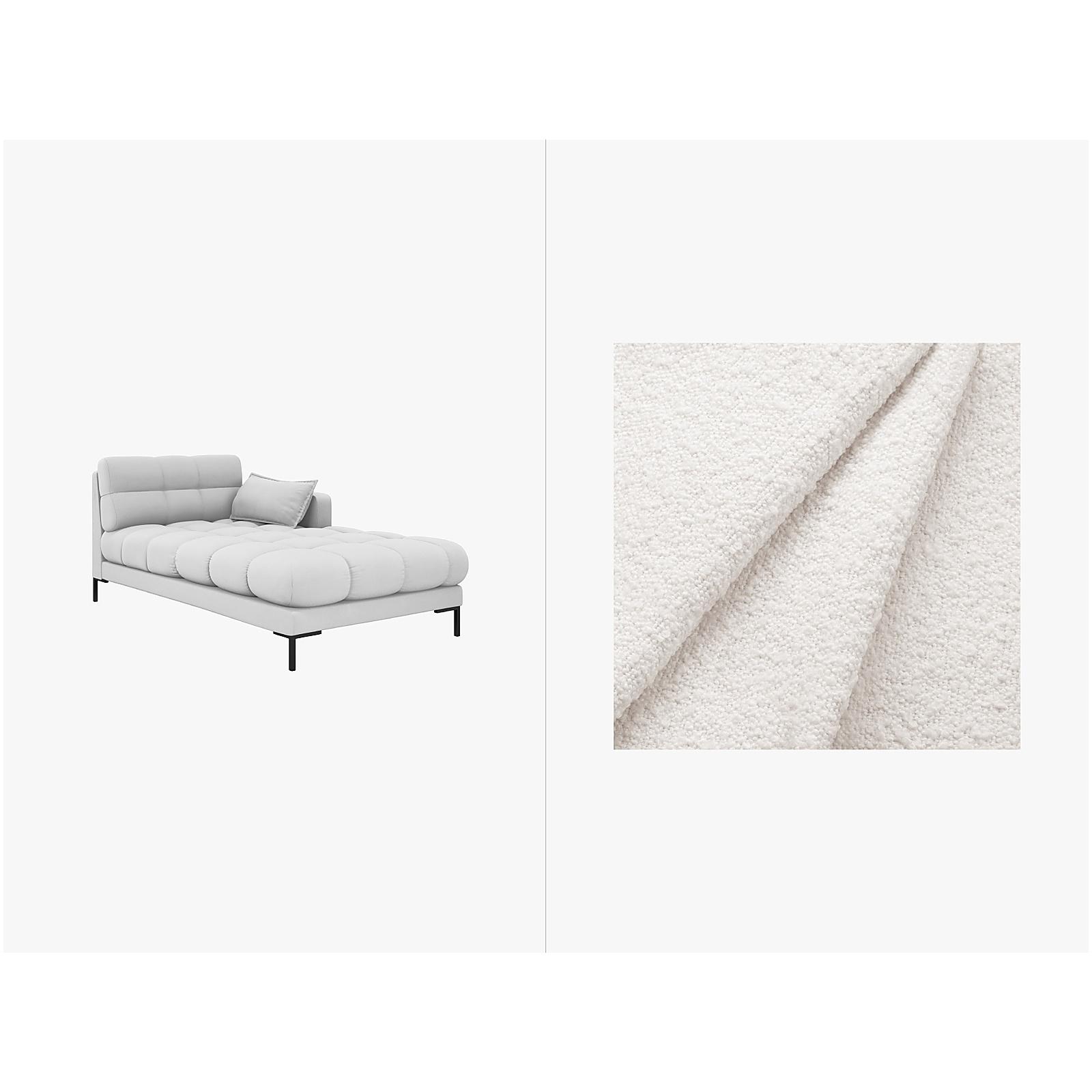 Chaise Longue Mamaia 185x102x75 - Ausrichtung: rechts - Bezug: Boucle (Baloo), White