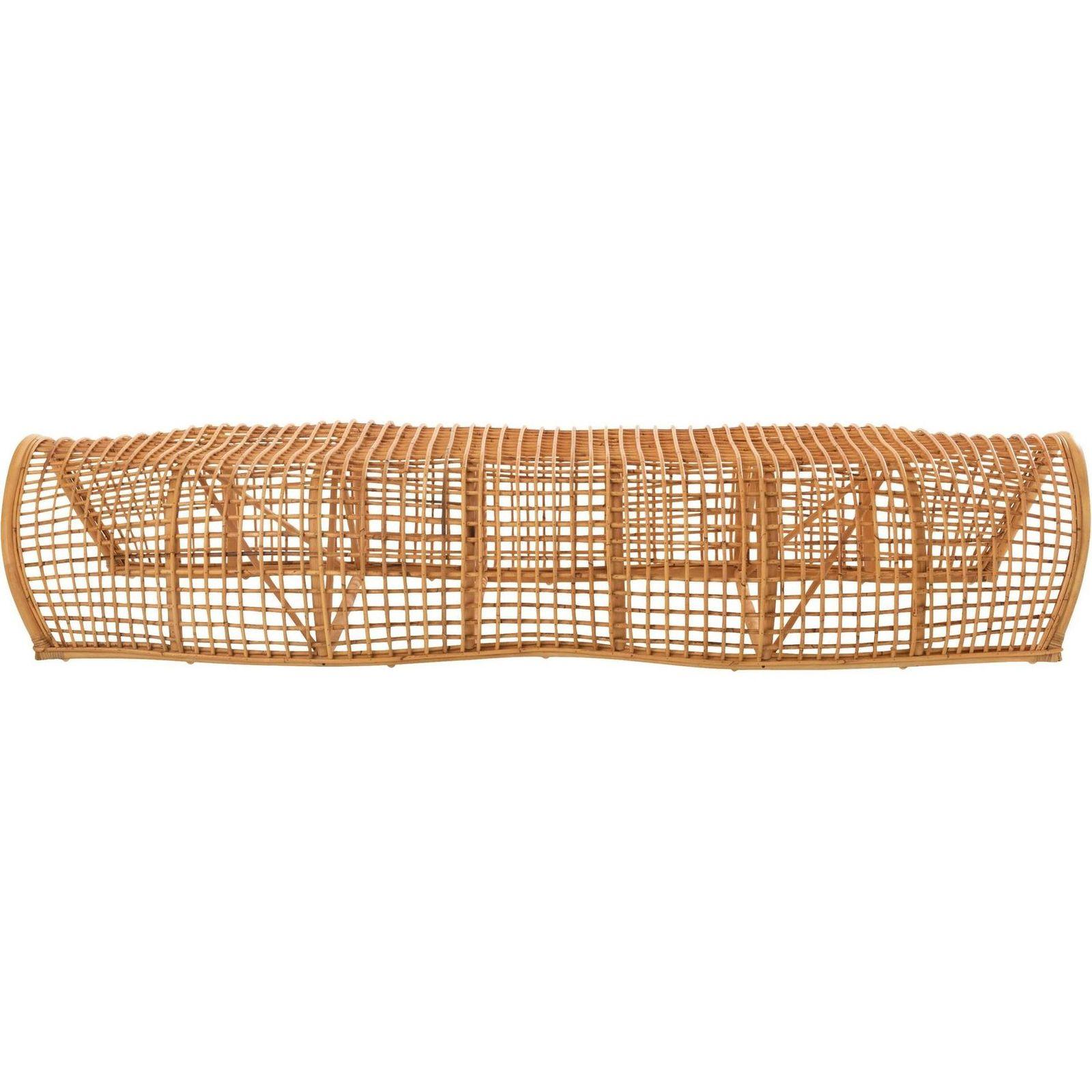 Holzbank Rattan natur 191