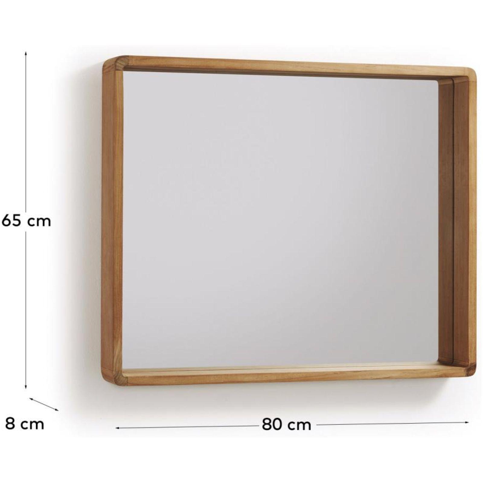 Wandspiegel Kuveni Teakholz natur 80x65